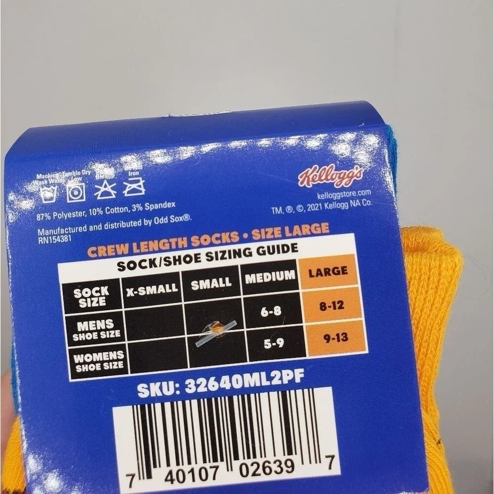 TONY The Tiger Crew Socks Frosted Flakes They're Grrrreat Graphic Socks
